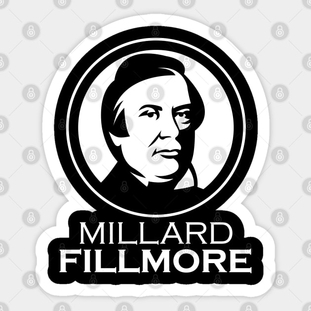 Millard Fillmore US President Logo Sticker by Carl Cordes